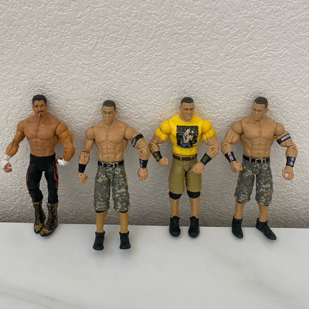 Mattel WWE WrestleMania Heritage Series Eddie Guerrero John Cena John Lot of 4